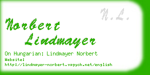 norbert lindmayer business card